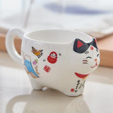 Cute Cartoon Cups Plutus Cat Teapots Coffee Milk Sets Creative Ceramic Tea Pots Cup Mugs Child Xmas Gifts