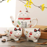 Cute Cartoon Cups Plutus Cat Teapots Coffee Milk Sets Creative Ceramic Tea Pots Cup Mugs Child Xmas Gifts