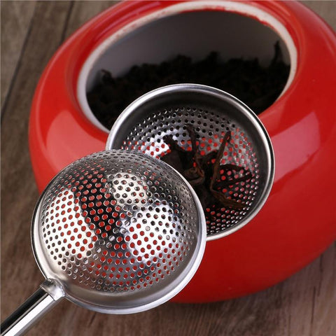 PIXNOR Ball Shaped Stainless Steel Push Style Tea Infuser Strainer