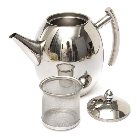 Durable Teapot Coffee Kettle 1500ML Stainless Steel Tea Coffee Pot Kettle With Strainer Tea Filter Coffee Tools Coffeeware Home