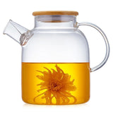 Clear Borosilicate Glass Tea Pitcher with Infuser