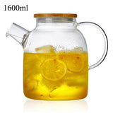 Clear Borosilicate Glass Tea Pitcher with Infuser