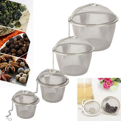 4 Size Stainless Steel Tea Strainer Infuser Tea Locking Ball Tea Spice Mesh Herbal Ball Cooking Tools Tea Tools