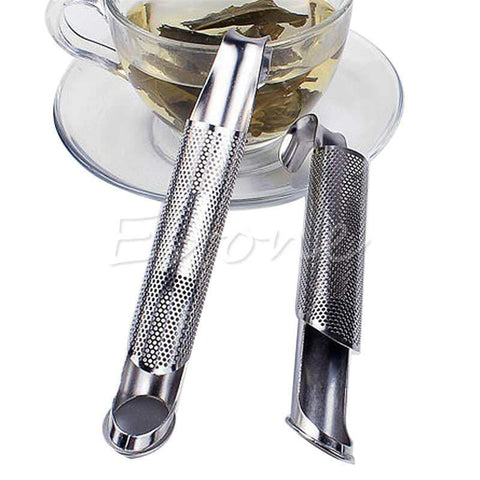 Stainless Steel Mesh Loose Pipe Tea Leaf Infuser Spice Strainer Herbal Filter Tea pot accessories Tool for Kitchen Households