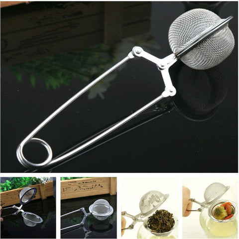 High Quality Tea Infuser Stainless Steel Tea Pot Infuser Sphere Mesh Tea Strainer Handle Tea Ball 2018 New