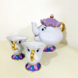Beauty And The Beast Mug Mrs Potts Chip Tea Cup Ceramic Tea set [1 pot +6 cups]