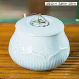Ceramic Chinese Style Tea Pot Sealed Cans Black Tea Green Tea Storage Tank Storage Tank Home Decor Home Decoration Accessories