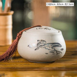 Ceramic Chinese Style Tea Pot Sealed Cans Black Tea Green Tea Storage Tank Storage Tank Home Decor Home Decoration Accessories
