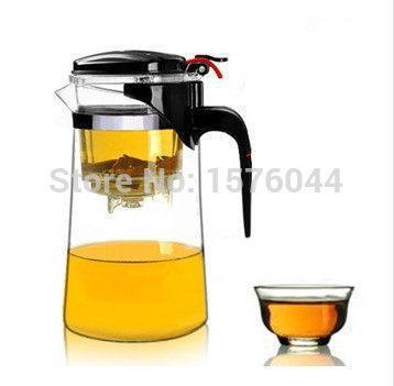 Heat Resistant Glass Teapot (25 oz) with 2 (1.6 oz) cups