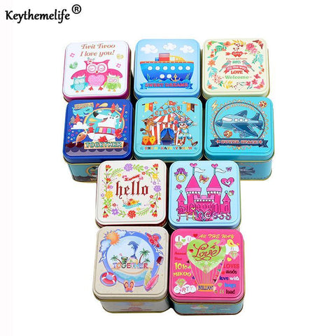 Keythemelife Creative Retro Mini Tea gift candy boxes Storage Tank Piggy Bank Money Save Pot Coin Box Jewelry Box B1