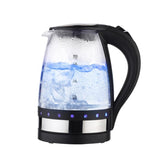 Black/White 1.7L Electric Kettle Cordless 1850W Ultra Fast Boiling Auto Shut-off Glass Tea Pot With LED Boil-Dry Protection