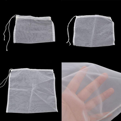 4 Sizes Tea Nut Fruit Juice Milk Nylon Mesh Filter Bag Net Strainer Reusable New