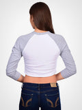 Cropped 3/4 Baseball Tee
